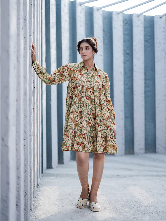 Bianca Block Printed Shirt Dress