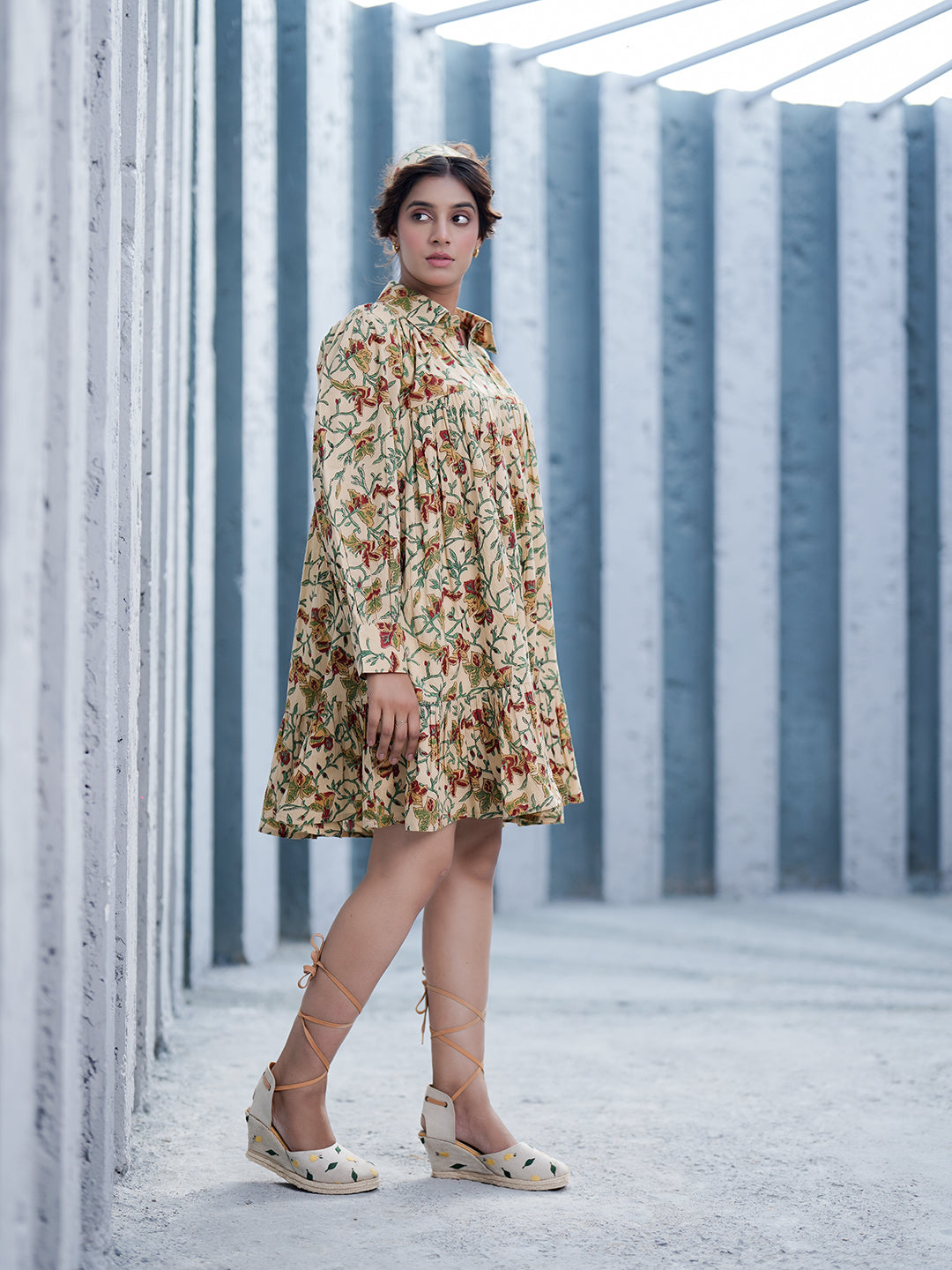 Bianca Block Printed Shirt Dress