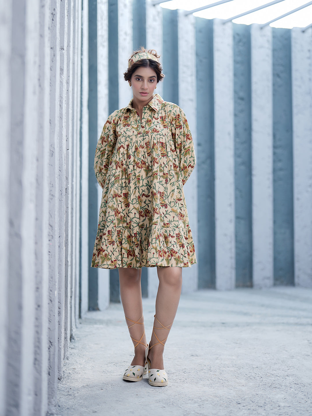 Bianca Block Printed Shirt Dress